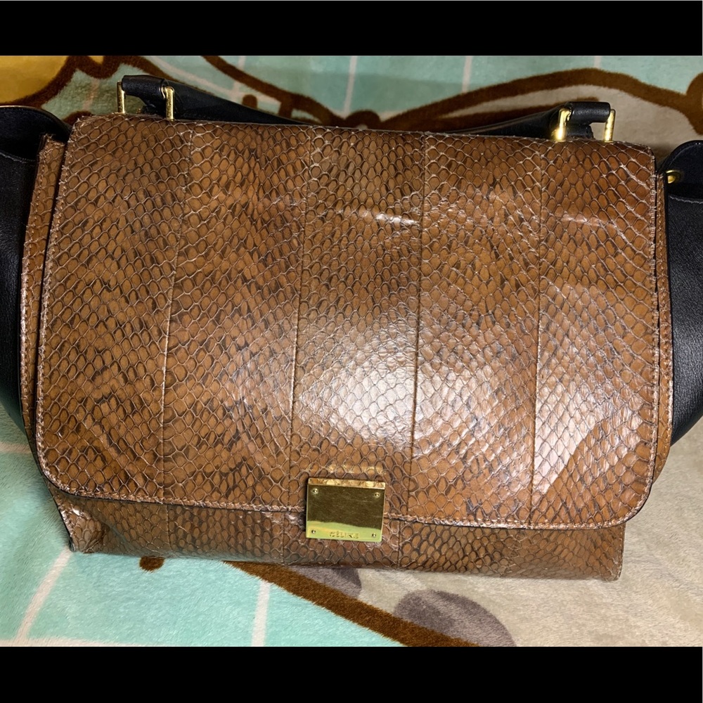 Céline Trapeze Snakeskin Bag Phoebe Philo Era